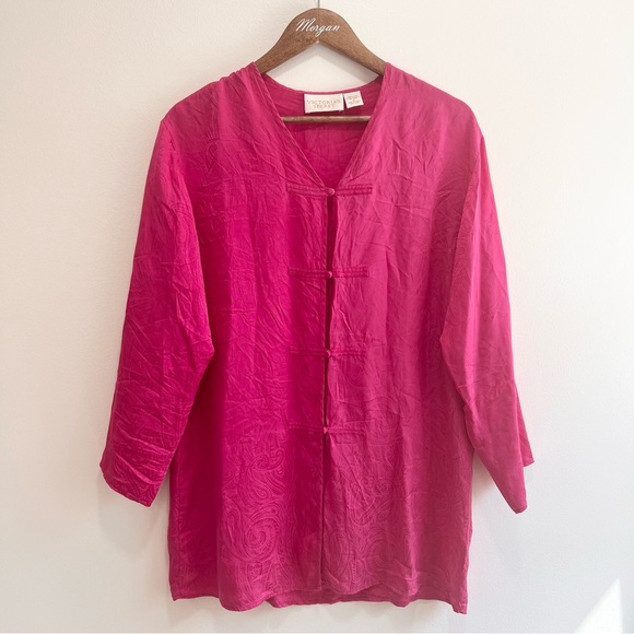 Victoria's Secret Other - Victoria’s Secret Gold Label Vintage Silk Asian-inspired Paisley Lingerie Pink S